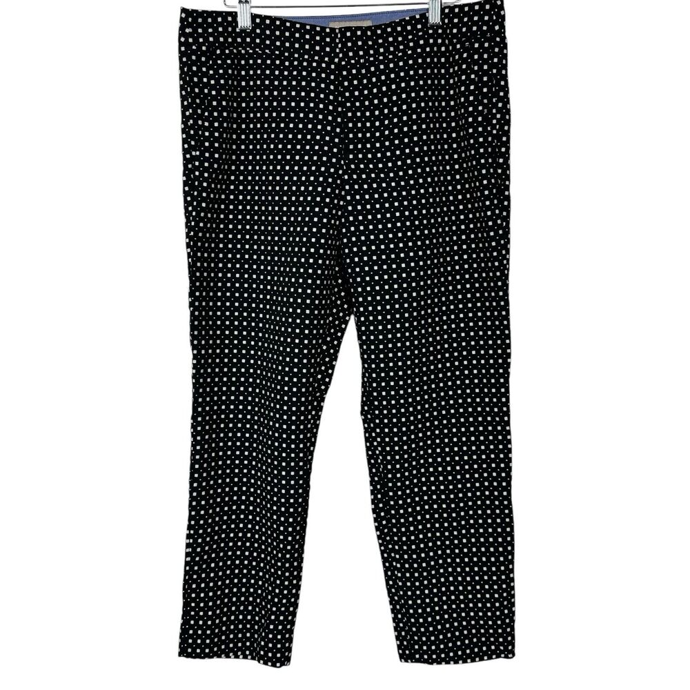 Banana Republic Pants Hampton Women Size 8 Black White Check Preppy Capsule